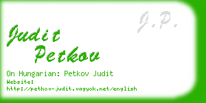 judit petkov business card